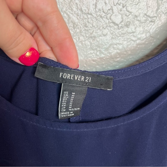 Forever 21 Navy Blue Overlay Lace Dress - Picture 5 of 5